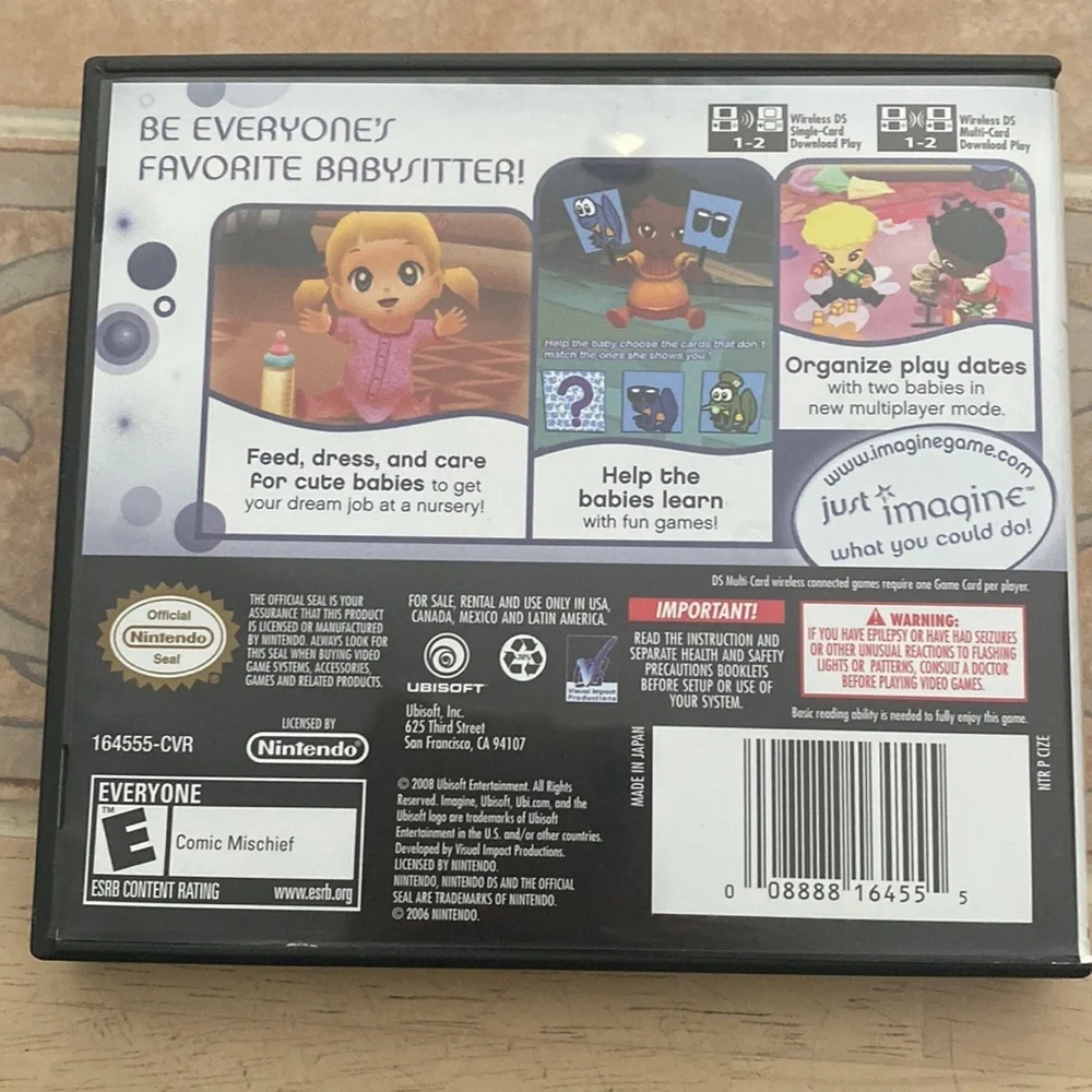 Nintendo DS imagine babysitters game